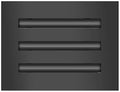 BUILDMART - 8x6 Modern AC Vent Cover - Decorative Black Aluminum Air Vent - by TexasBuildmart