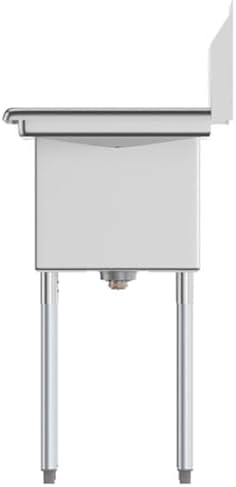 KoolMore 2 Compartment Stainless Steel NSF Commercial Kitchen Prep & Utility - Image 4