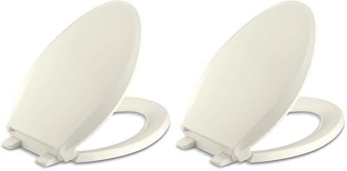 KOHLER K-4636-96 Cachet Quiet Close Elongated Toilet Seat, Slow Close Lid and by Unknown