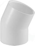 LESSO 2.5 Inch PVC Elbow, 22.5 Degree 2-1/2" Pipe Fitting | PVC Corner Adapter by LESSO