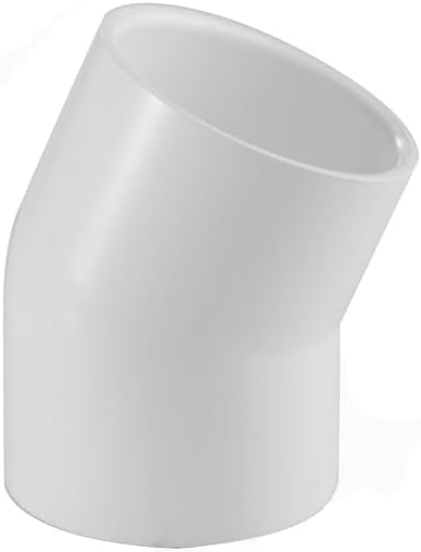 LESSO 2.5 Inch PVC Elbow, 22.5 Degree 2-1/2" Pipe Fitting | PVC Corner Adapter by LESSO