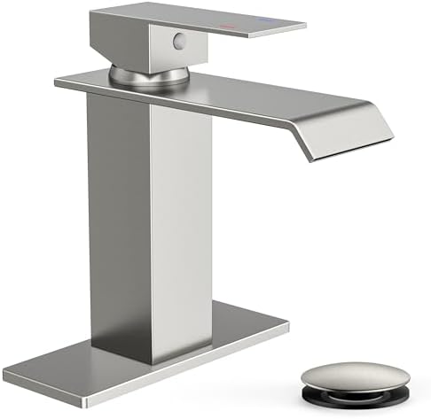 FORIOUS Bathroom Faucet 1 Hole Single Handle Vanity Faucets Brushed Nickel by FORIOUS