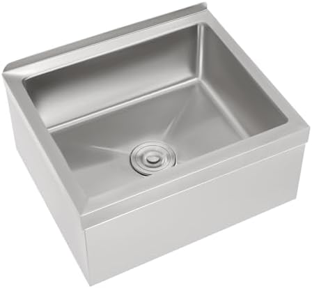 Commercial Mop Sink 19x22x12in, 304 Stainless Steel Utility Mop Basin by Unknown