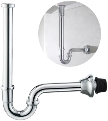 Brass P Trap U-Shape 1 1/4 inch Sink Drain Pipe by SEABEFORE