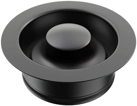 Kitchen Sink Garbage Disposal Flange and Sink Stopper Black-Glossy by Frsmvati