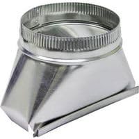 Aluminum HVAC Duct Pipe Transition Fitting, 6-In. Round by Lambro