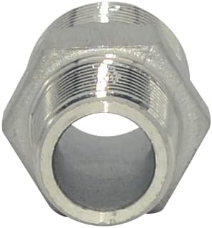 1/2" x 3/8" Male Threaded Reducing Nipple Fitting/Adapter, Stainless Steel - Image 5