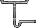 1-1/2 In Double Kitchen Sink Drain Kit, Flexible Wall-Outlet P-Trap by COLDDD