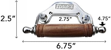 Stylish Wall Mount Toilet Paper Holder 6.5" W Chrome Plated Solid Brass Easy - Image 4