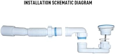 Bath Shower Drain Low Profile p Trap 1 1/2" Bath Flat Trap Kit - Image 6