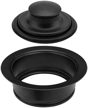 Matte Black Sink Flange & Stopper by XCWT