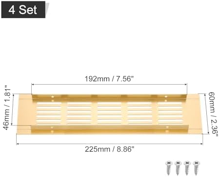 uxcell Air Vents Cover, Rectangle Louvered Ventilation Grille - Image 2