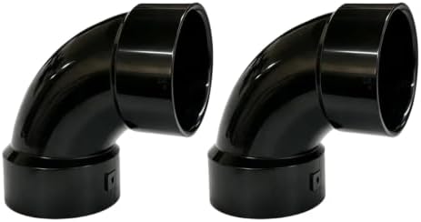 LESSO 2PCS 1 1/2" 90 Degree Sweep Elbow, ABS DWV Pipe Fitting by LESSO