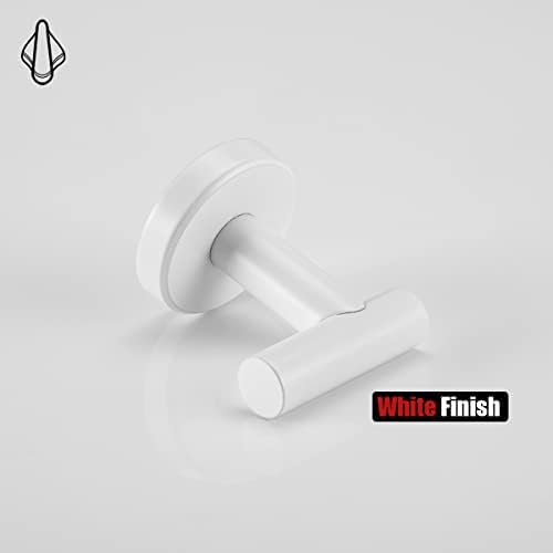 JQK Bathroom Towel Hook White, Coat Robe Clothes Hook - Image 6