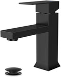 FORIOUS Bathroom Faucet 1 Hole Single Handle Matte Black Vanity Sink Faucet by FORIOUS