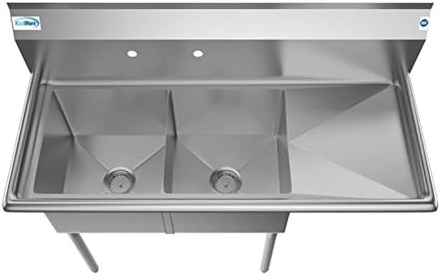 KoolMore - SB151512-15R3 2 Compartment Stainless Steel NSF Commercial Kitchen - Image 2