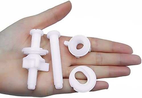 A.I.FORCE Universal Plastic Toilet Seat Hinge Bolt Screws Replacement Kit - Image 2