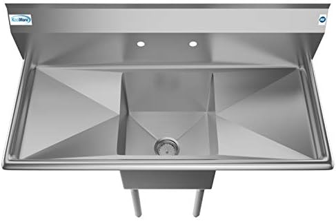 KoolMore 1 Compartment Stainless Steel NSF Commercial Kitchen Prep & Utility - Image 2