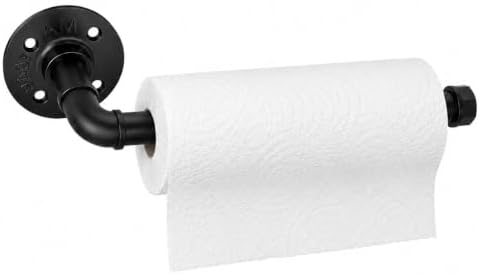 Wall Mount Industrial Pipe Paper Towel Holder, Heavy-Duty DIY Rustic Vintage by Aailitefa