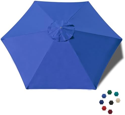 EliteShade USA 7.5FT Replacement Covers 6 Ribs Market Patio Umbrella Canopy by EliteShade