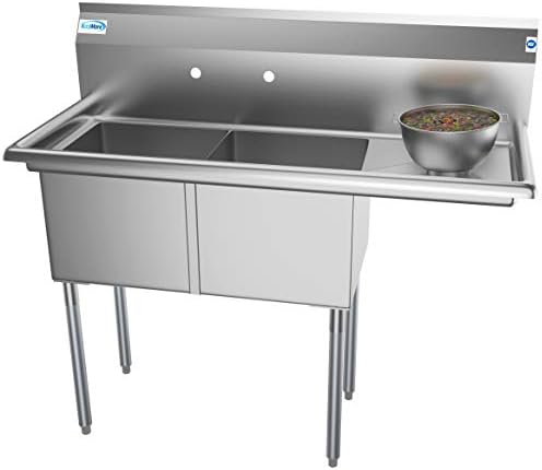 KoolMore - SB151512-15R3 2 Compartment Stainless Steel NSF Commercial Kitchen by KoolMore