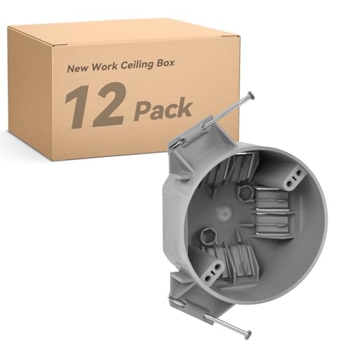 Togalonn 20 Cubic Inch New Work Ceiling Electrical Box, Ceiling Light Box by Togalonn