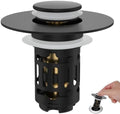 Hibbent Universal Bathroom Sink Drain Strainer, 3 in 1 Pop Up Stopper by Hibbent