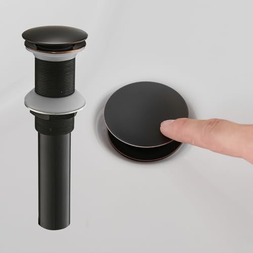 Vessel Sink Pop Up Drain Without Overflow, Oil Rubbed Bronze by Bathfinesse