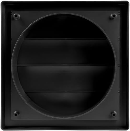 Plastic 6" Black Dryer Vent Cover - Image 4
