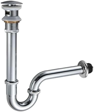 1-1/4" U-Shape Bottle Trap Overflow Drain Kit Stainless Steel Chrome by MENATT
