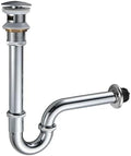1-1/4" U-Shape Bottle Trap Overflow Drain Kit Stainless Steel Chrome by MENATT