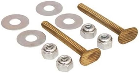 PROPLUS SOLID BRASS OVAL CLOSET BOLT DOUBLE NUT AND FLAT WASHER KIT, 5/16 IN. X by ProPlus