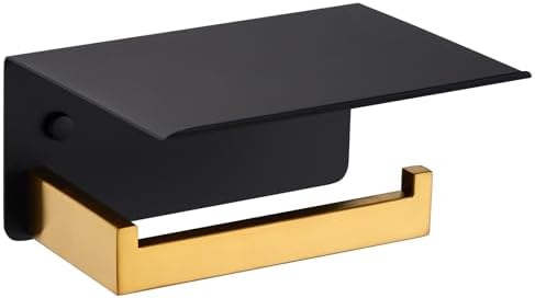 APLusee Black and Gold Toilet Paper Holder by APLusee