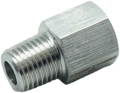 2 Pcs 1/4" NPT Pipe Male x M14*1.5 Female Metric Gauge Sensor Adapter Stainless - Image 3