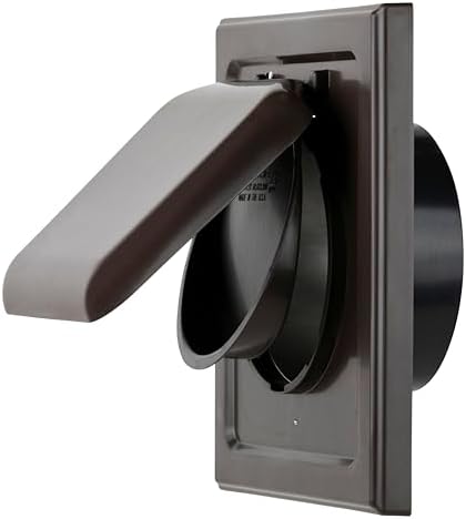 NO-PEST VENT Dual Door Dryer Vent Cover 4 Inch Outdoor, Made in USA, Highest by No-PestVent