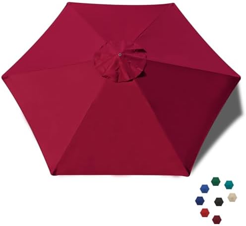 EliteShade USA 7.5FT Replacement Covers 6 Ribs Market Patio Umbrella Canopy by EliteShade