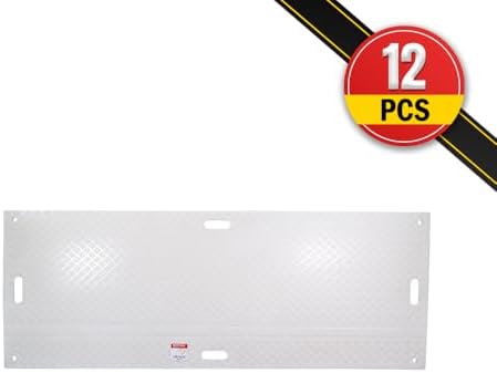12 Pack 3' x 8' White Ground Protection Mats - Image 6