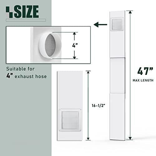 Flehomo Dryer Vent Window Kit, Include Dryer Vent Cover - Image 2