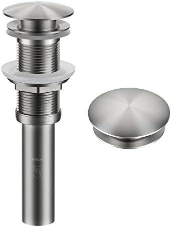 KRAUS Pop-Up Drain for Bathroom Sink Without Overflow in Spot-Free Stainless by Unknown
