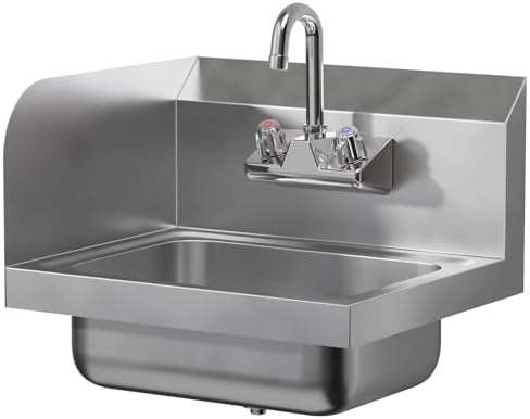 Stainless Steel Wall Mounted Hand Sink 17 in. x 15 in. by AmGood