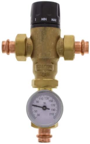 1/2" Press MIXCAL 3-Way Thermostatic Mixing Valve w/Gauge by Unknown