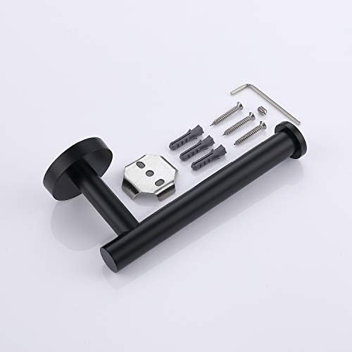 TASTOS Matte Black Toilet Paper Holder SUS304 Stainless Steel, Modern Round - Image 7