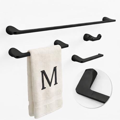 Mega Handles Bathroom Accessory Set Matte Black by MegaHandles