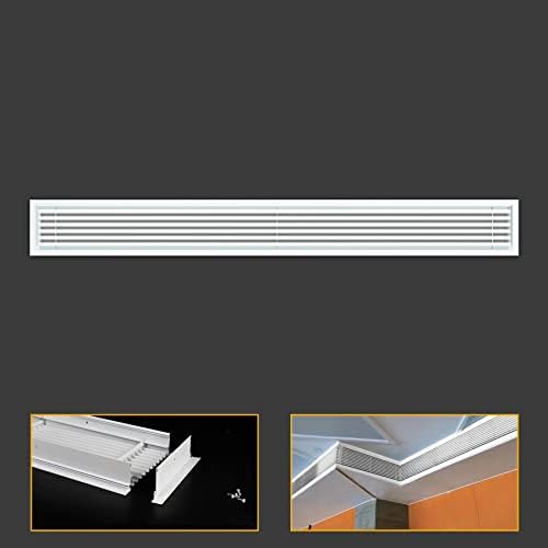 Linear Bar Air Grille 32" X 4", Aluminum Air Supply/Return Grilles, Easy Air by Powrocket