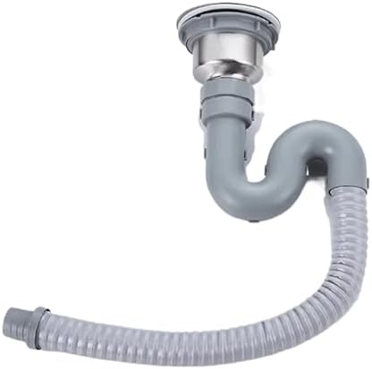 1 Pcs Stainless Steel Sink Drain Assembly, S-trap Drainer, S Bend Hose & Wire by Unknown
