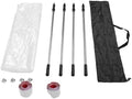 Fockety 4 Pack Dust Barrier Poles, Retractable Zipper Wall Pole Kit by Unknown