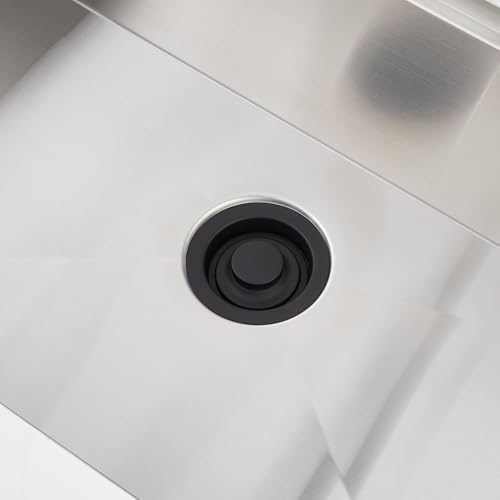 Luxier GD02-M Kitchen Sink Garbage Disposal Flange and Stopper in Matte Black - Image 5