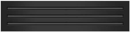 BUILDMART - 25x6 Modern AC Vent Cover - Decorative Black Aluminum Air Vent - by TexasBuildmart