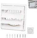 6-Inch Dryer Vent Cover, Outdoor Dryer Louvered Hood8×8" Exterior Wall Vent — by Swess
