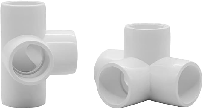 1/2Inch Tee PVC Fitting 4 Way Elbow Connector, Furniture Grade 90 Degree Elbow - Image 3